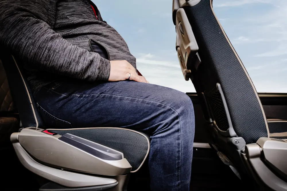 Beinfreiheit in einem Reisebus von Cepera Reisen, Bus & Taxi